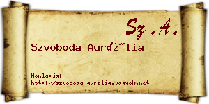 Szvoboda Aurélia névjegykártya
